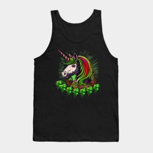 Cute and Funny St Patrick’s Day Unicorn Design Tank Top